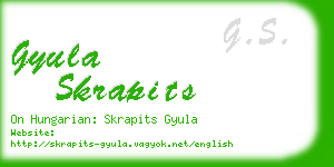 gyula skrapits business card